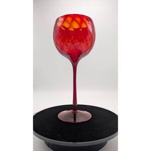 Empoli Italy 8.50 Inch Red Wine Goblet 14 fl oz Glass Vintage Dining Decor